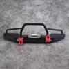 1 10 RC Crawler Metal Front Bumper LED Light for Traxxas TRX 4 SCX10II 90046 Car (Flat)