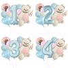 Bobby Blue Digital Matte Magic Cake Bear Aluminum Film Balloon Set Children'S Birthday Balloon Decoration
