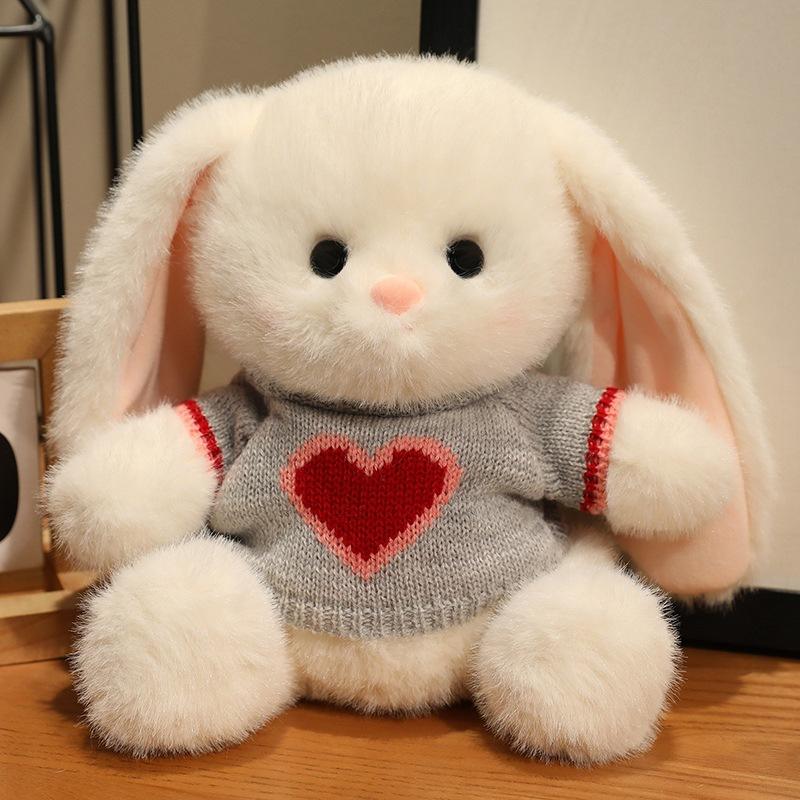 Bambola Coniglietto Carino Giocattolo di Peluche Bambola di Pezza Cuscino per Dormire per Bambini Regalo di Compleanno per Bambine