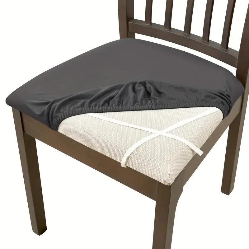 1PC Stretch Dining Chair Seat Covers Spandex Elastic Upholstered Chairs Cushion Cover Removable El Party Chair Slipcovers