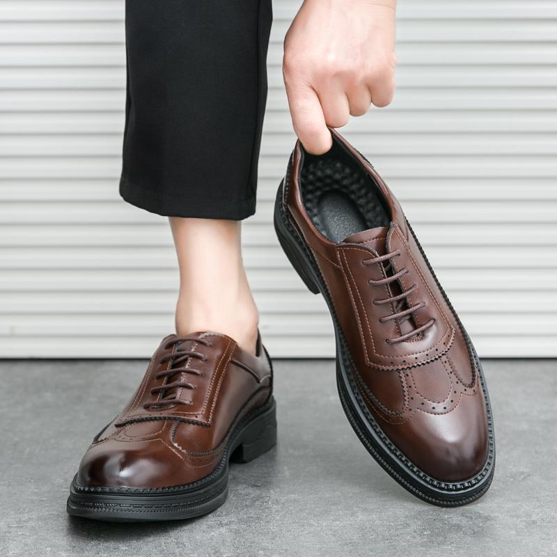 

Кожаная обувь для мужчин Натуральная кожа Обувь больших размеров Высококачественная дизайнерская формальная обувь Повседневная обувь Для бизнеса 46 коричневый