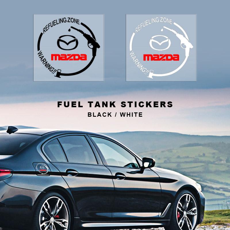 Car Badge Vinyl Reflective Fuel Tank Cap Stickers Decal Accessories For Mazda 2 3 5 6 CX-5 CX7 CX-8 CX9 CX-3 CX-4 CX-30 MX-5 Atenza Axela BT-50 Hazumi