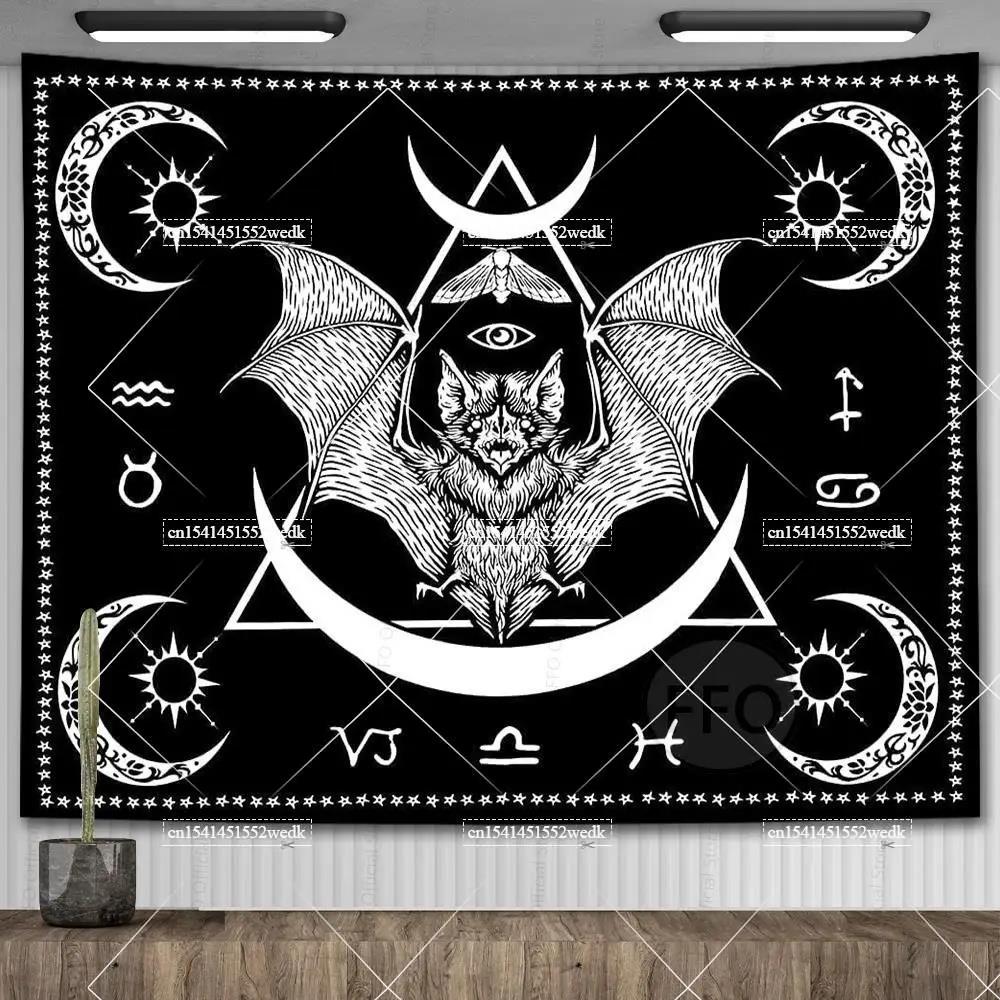 Ouija Board Tapestry Mandala Gothic Baphomet Occult Tapestry Aesthetic Room Decor Witchcraft Astrology Tarot Tablecloths
