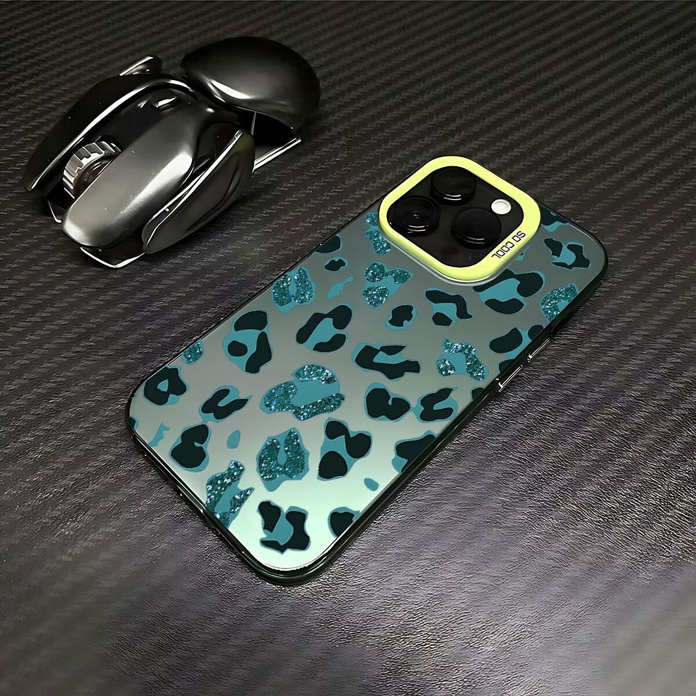 Shiny colorful leopard print Phone Case For Tecno Pova Spark Go 30C 20 7 Pova 6 Camon 40 30S 20 itel P36 A48 S23 Pro 4G 5G Cover