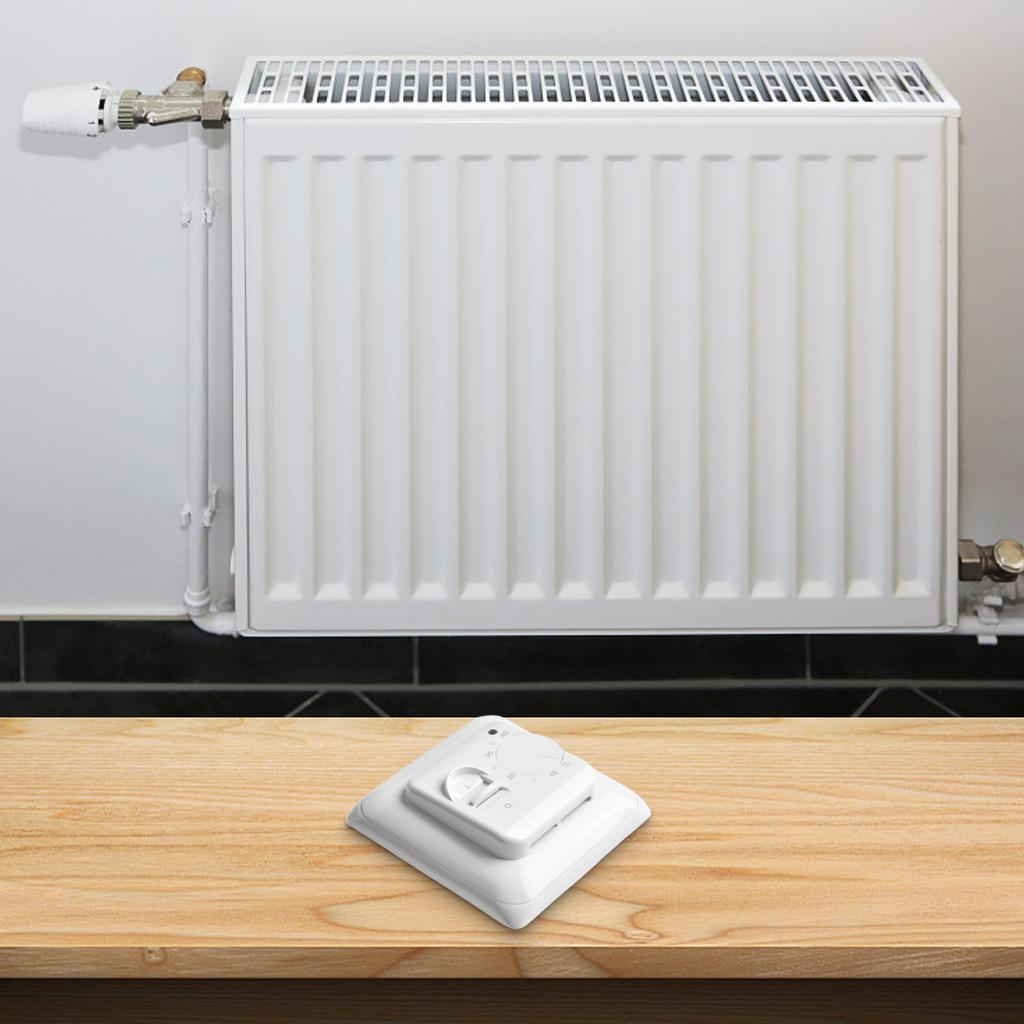 Mechanical Floor Heating Thermostat 220 Volt 16 Amp with External Sensor and Temperature Range Control for Indoor Use