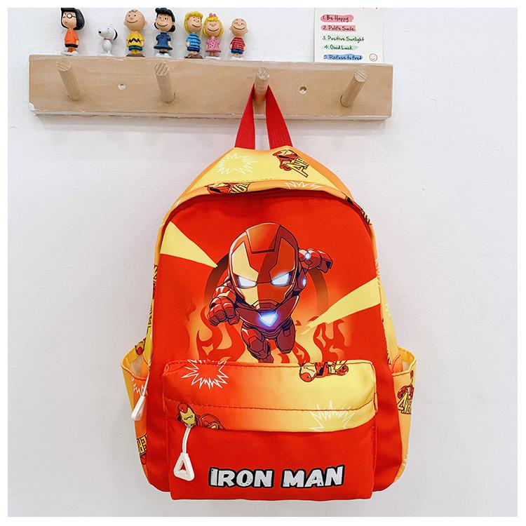 America Pattern Captain Kids School Backpack For Early Education