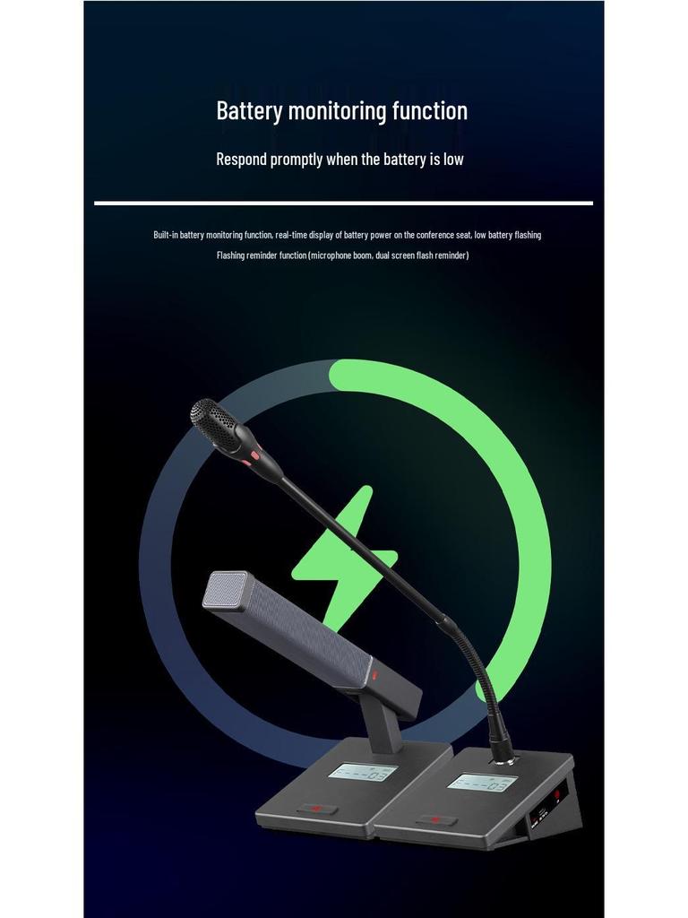 HuiDu MA-08 Wireless 1-to-8 Conference Mic: Gooseneck, Handheld, Headset Options