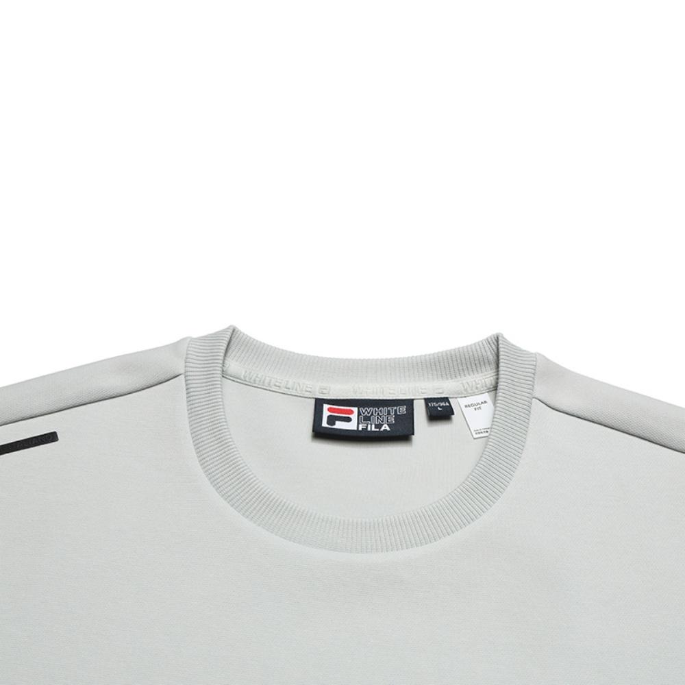 FILA White Minimalist Classic Fashion Casual Versatile Comfortable Crew Neck Pullover Sweatshirt Men sweatshirt Gray F11M543217FGY