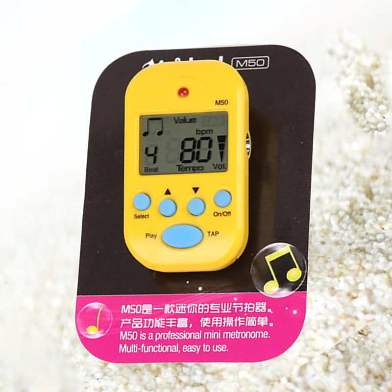 Electronic Metronome Mini Professional 2 Channel Headphone Output for Guitar Piano Violin M50