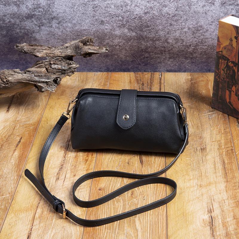 Sports Trend Bag Vintage dokterstas Cliptas Casual Mini Crossbodytas voor dames One Size black