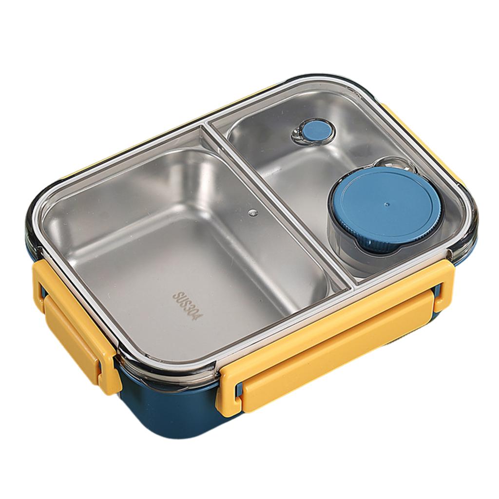 3 Compartment Insulated Bento Box Leak-Proof Sealing Multigrid Stainless Steel Food Freshing Lunch Box Container Outdoor Camping