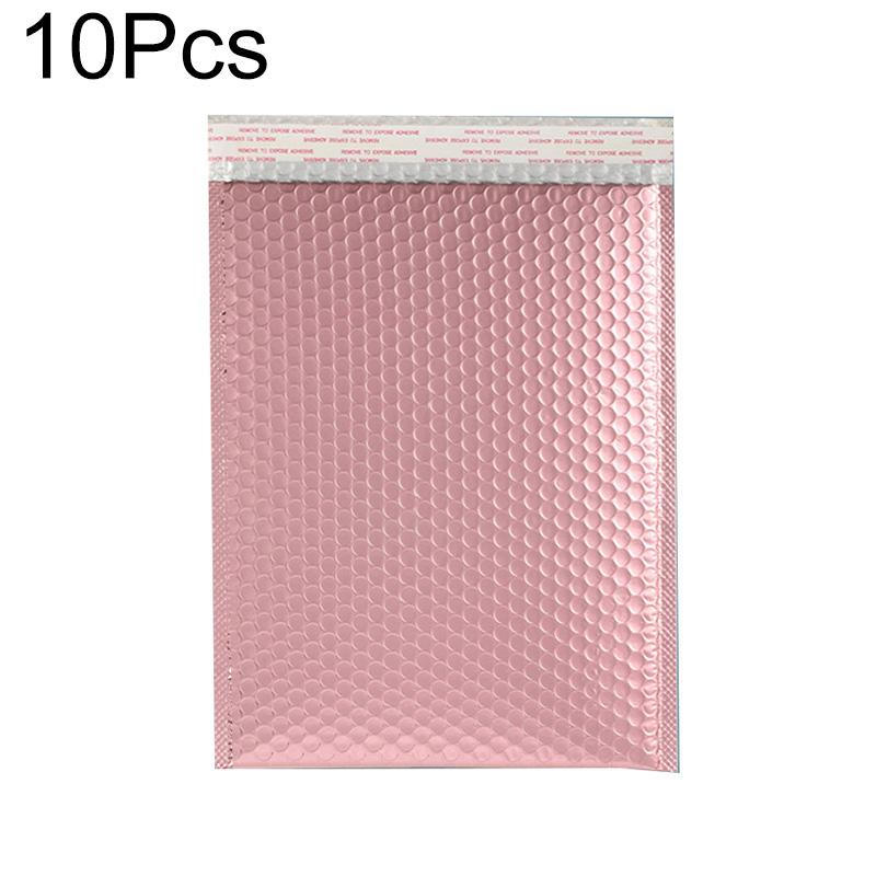 

10 шт. мягких конвертов с самоклеящимся клапаном, водонепроницаемые пакеты для доставки, лазерный пакет с пузырьковой пленкой, утолщенные почтовые конверты, голографический пакет с пузырьковой пленкой A розового золота