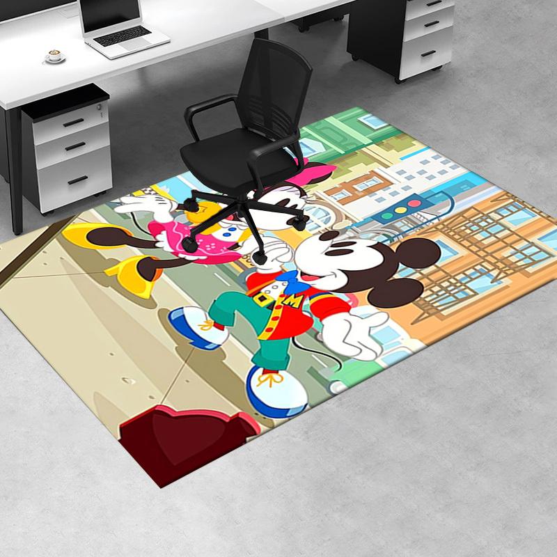 Office Rug Mickey Mouse, Minnie Mouse theme 3D Printed Anti-Slip Rug-Machine Washable for Living Room