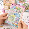 1Set Chinoiserie Theme Landscape Sticker Books Mountain River World Series Diy Decoration Sticker Cartoon Scene Stack Sticker