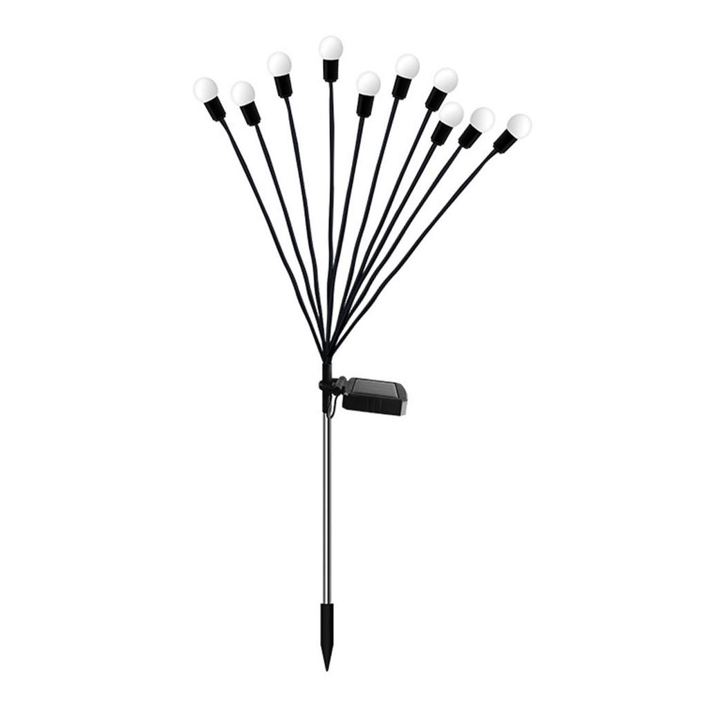 Solar Lawn Light Sensitive Intelligent Light Control Bright Waterproof for Yard Garden 10 Head Warm