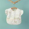 Waterproof Sleeveless Baby Feeding Bib - Lace, Stain-Proof Coverall for Infants & Toddlers