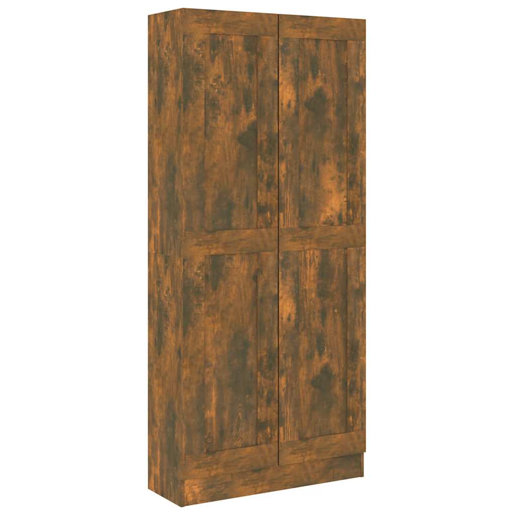 Vidaxl Szafka Na Książki, Przydymiony Dąb, 82,5X30,5X185,5 Cm