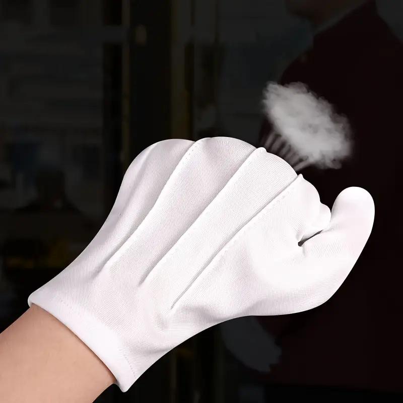 White Formal Gloves Elegant Full Finger Tuxedo Guard Parade Santa Men Fancy Inspection Driving Mittens Womens Non-Slip Gloves