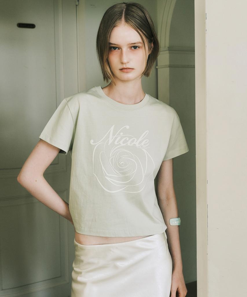 Nigaennikol Nicole Rose Crop Top_Olive Cream