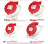 Weipu TYPR285 Angled Aviation Plug, Male/Female Connector, 16A/32A, 5-Core, Surface/Flush Mount