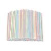 500pcs Plastic Drinking Straws 8 Inches Long Multi-Colored Striped Bedable