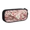 Luxury High 3D Floral Korean Pencil Cases Boy Girl Big Capacity Fashion Trend 3D Flowers Pencil Pouch Students Stationery