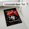 Personalized Crystal Velvet Carpet,Death Note Custom Printed Name, Plush Area Rug For Home Indoor Decor