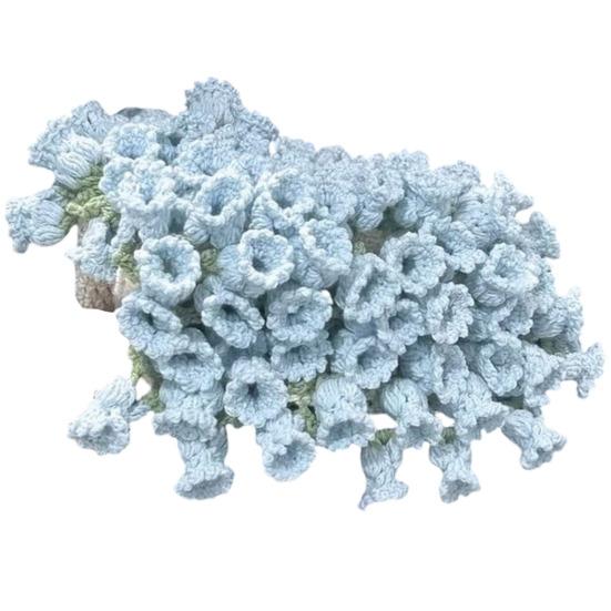 Crochet Flower Blanket Handmade Rose Bouquet Blanket Lily of The Valley Crocheted Bouquet