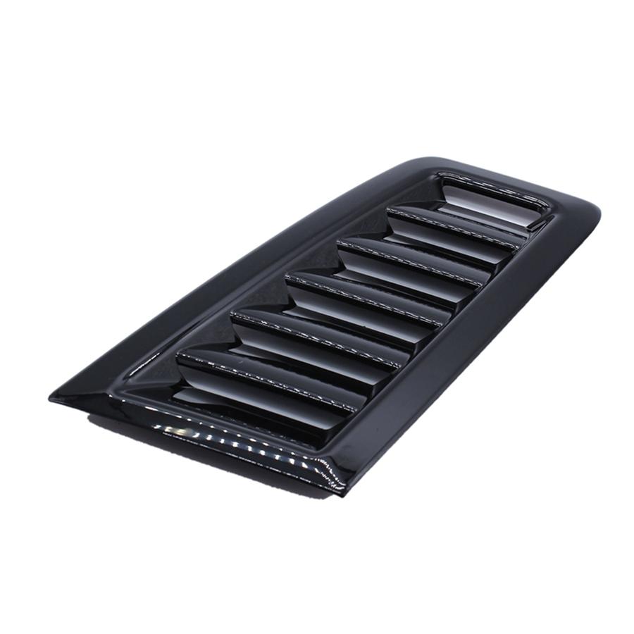1 Pair Glossy Black Car Front Bonnet Vent Hood Air Flow Intake Decorative Cover