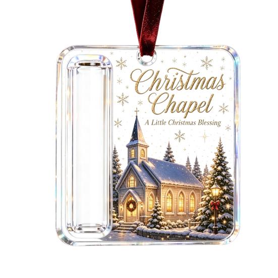 Reusable Christmas Tree Decor Cash Gift Ornament, Clear Acrylic Money Holder, Holiday Xmas Unique Stocking Stuffer for Hanging Decoration, Funny Ways