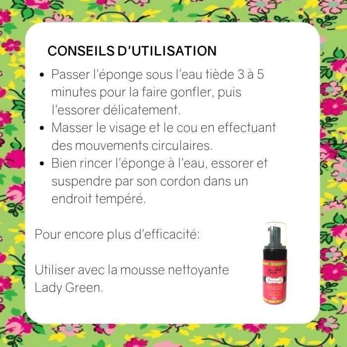 Lady Green Éponge Konjac Visage Rose