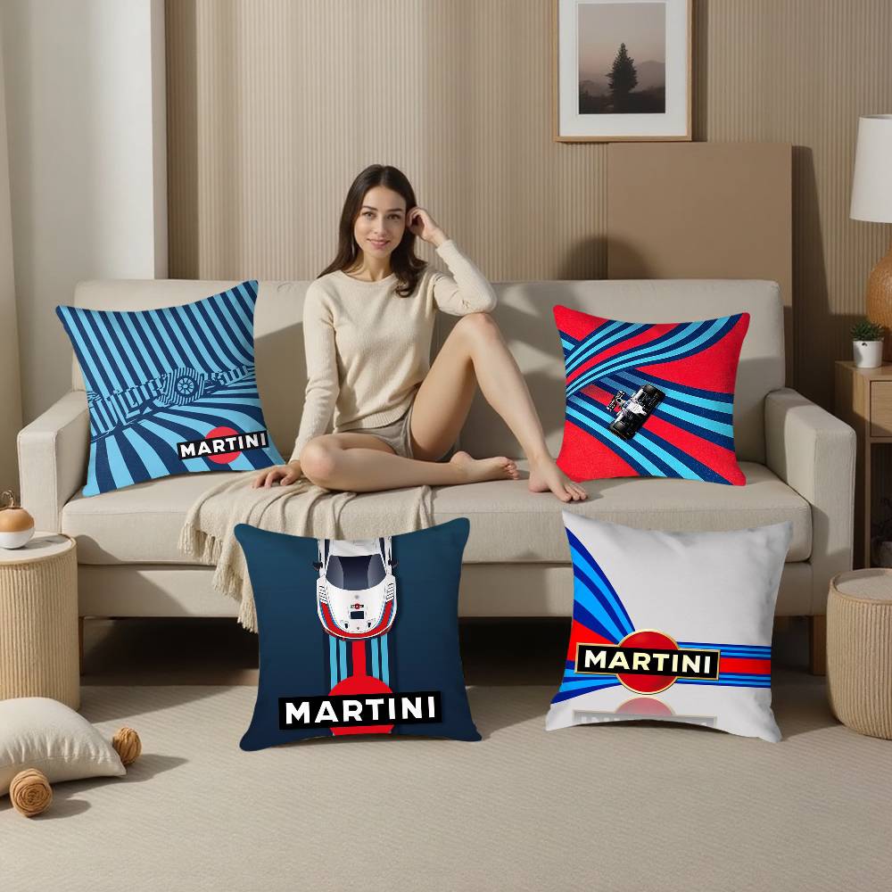 Car Cool M-MartiniES Pillow Case Plush Fabric Soft Double Sided Print Sofa Cushion Cover Throw Pillow Covers
