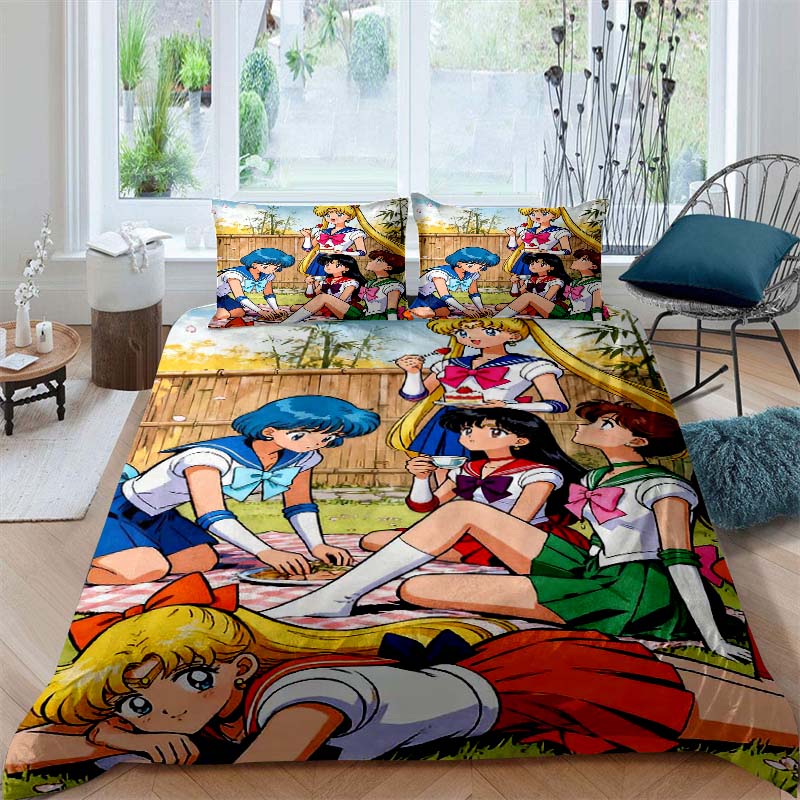 Nuovo Set Biancheria da Letto Deluxe a Tre Pezzi del Cartone Animato Sailor Moon 2026, Include Biancheria da Letto Matrimoniale e King Size, Regalo Perfetto per le Feste