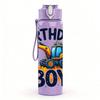 1PC Birthday Boy Excavator 750ml Color Plastic Sports Water Bottle Leakproof Flip Straw Lid Suitable for Sports Office Home Use