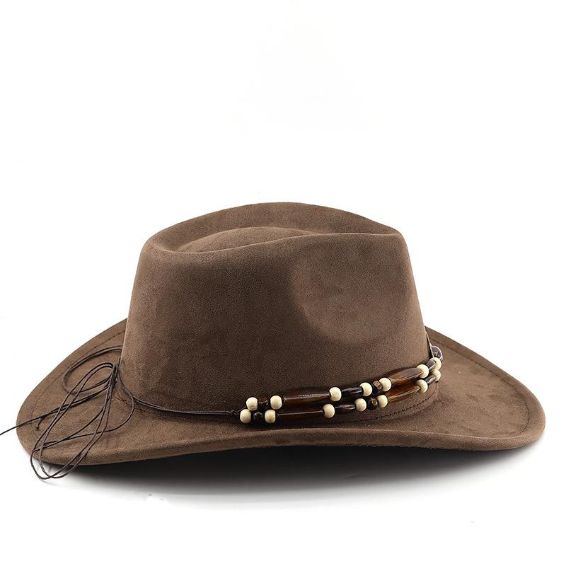 Western Cowboy Stil Wildleder Jazzhut Für Unisex