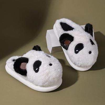 2024  Cute and Comfortable, Panda Plus Cashmere Cotton Slippers, Winter Fashion Girl Home Warm Plush Cotton Slippers