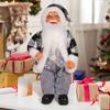 12 inch 3D Santa Claus Figure Cute Realistic Standing Santa Doll Versatile Creative Christmas Decorations Window
