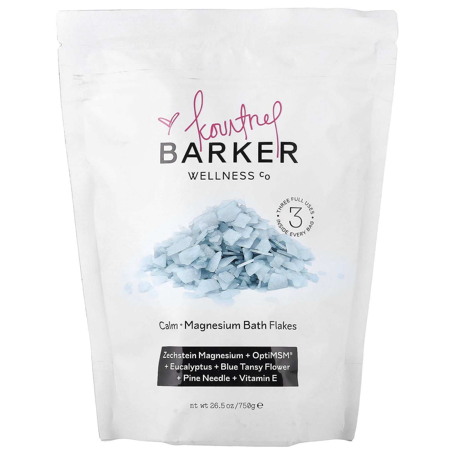 

Barker Wellness Co, Calm, Magnesium Bath Flakes, 750g (26.5oz)
