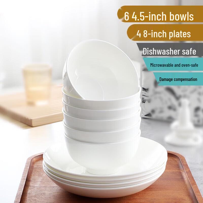 Zhi Shi Pure White Bone China Ceramic Bowls