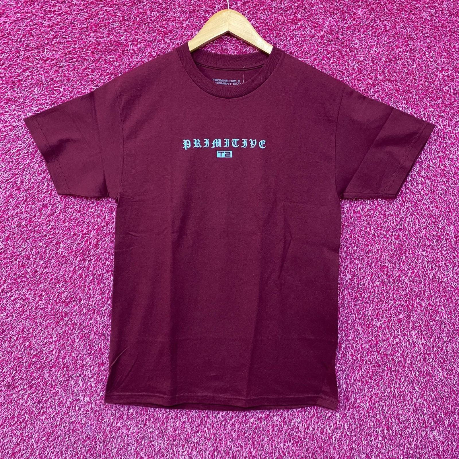 Футболка Primitive X Terminator 2 Машина Бордовая XL