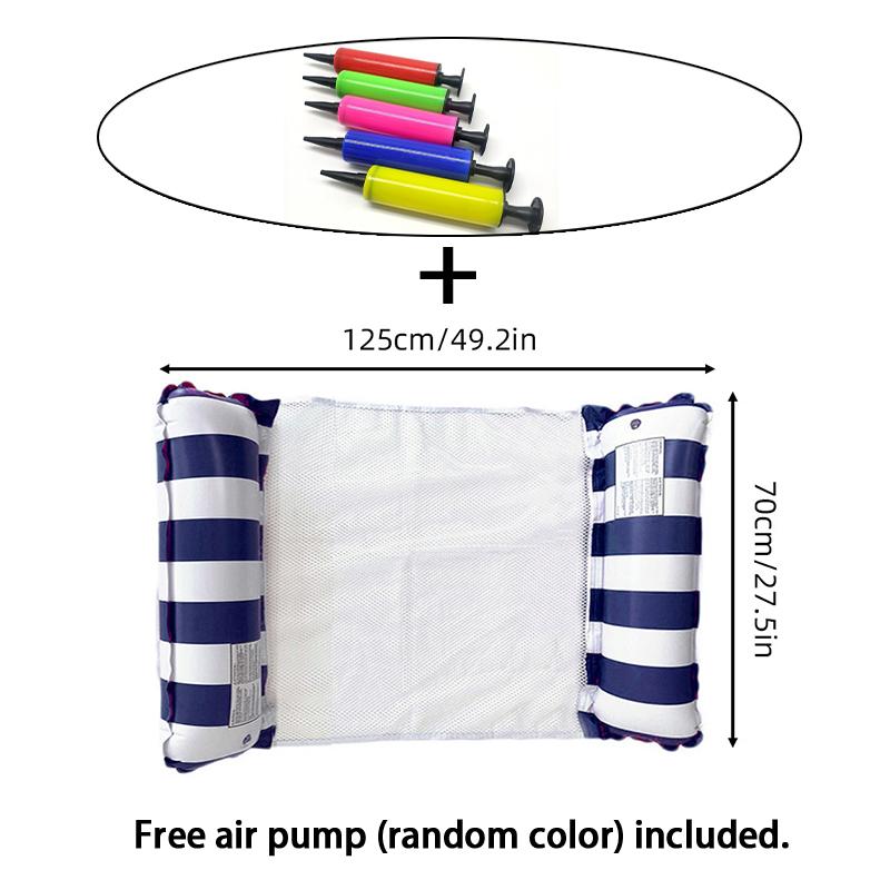 Floating Water Hammock Float Lounger Water Inflatable Floating Bed Chair Pool Party Beach Toy
