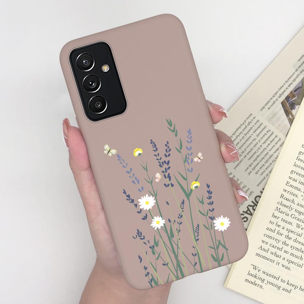 For Samsung A82 Phone Case Butterfly Lavender Matte Cover For Samsung Galaxy A82 A 82 Funda Soft Silicone Shockproof Bumper Capa