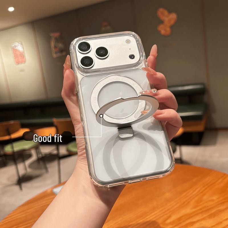 iPhone 17 Air Магнитная подставка Прозрачный чехол