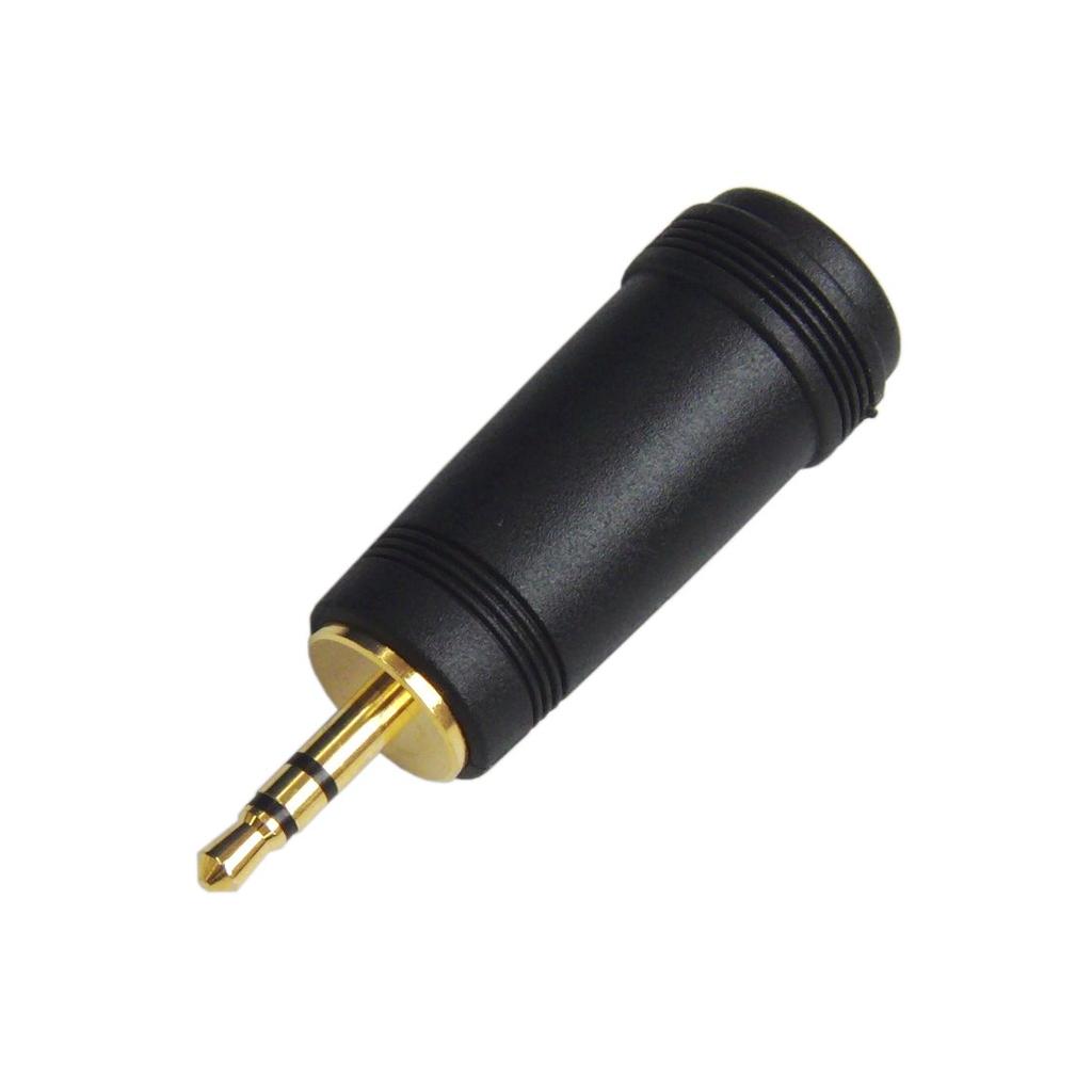 Stereo Mini Jack to Stereo Ultra Mini Plug Conversion Gold 3.5mm (Female) 2.5mm (Male) Plug, Plated, PLG-N6105GD