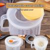 1Pc 2.5L Large Capacity Baking Measuring Cup Scale Kitchen Mixing Bowl With Lid