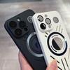 For iPhone 15 Pro Max Luxury Magsafe Magnetic Color PC Frame Phone Case For iPhone 11 12 13 14 Plus Lens Protective Cover