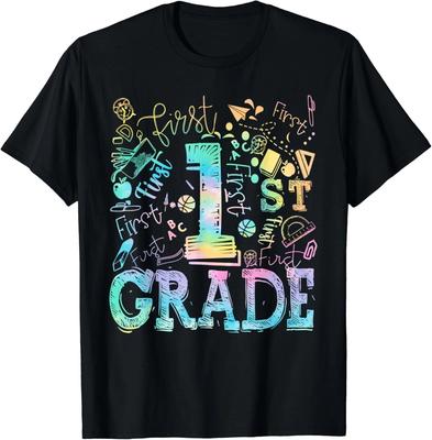 1st Grade Typography Team First Grade Teacher Back To School Gift Unisex T-Shirt
