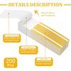 200Pcs Upgrade Lengthened Paper Napkin Band,Napkin Ring Self Adhesive, Silverware Wraps Bands Bulk for Rolling Silverware Table Setup Wedding Event