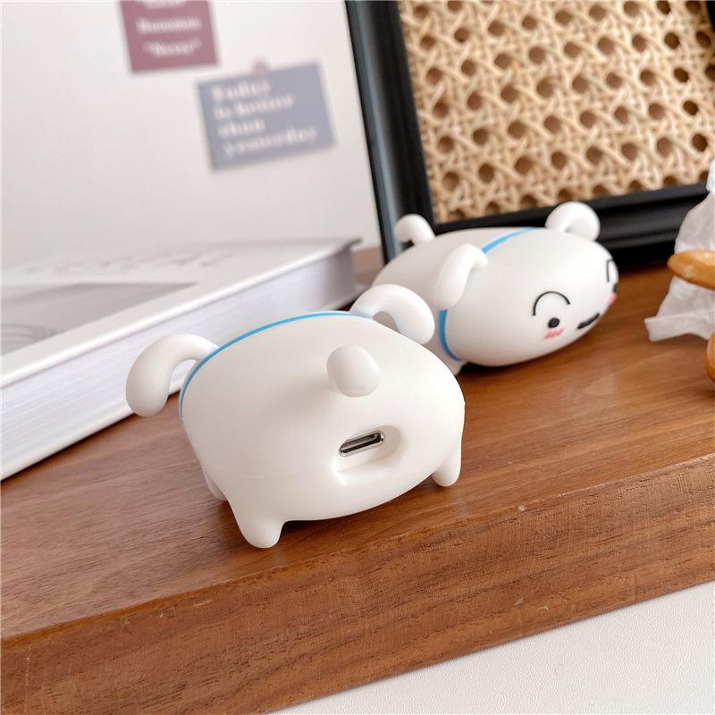 For Airpods Pro 2nd Generation Case,Cute 3D Cartoon White Dog Earphone Silicone Anime Case Cover For Airpods Pro 2 Case