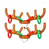 Inflatable 1Pc Toss Game Reindeer Antler Hat Ring Family Interaction Game Toy Boys Girls Christmas Party Accessories Supplies